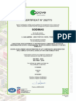 SODIMAS Certification Iso9001