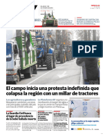 El Campo Inicia Una Protesta Indefinida Que Colapsa La Región Con Un Millar de Tractores