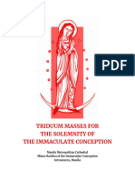 Triduum Masses For The Solemnity of The Immaculate Conception