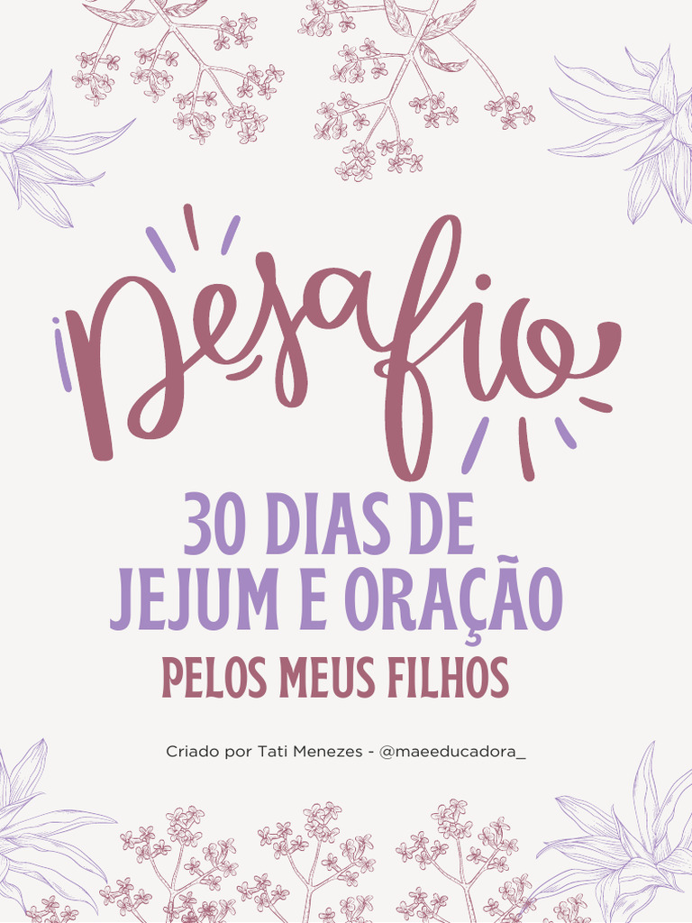 30 Dias De Jejum E Oração Pdf Oração Pecado