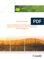 Analytical Methods For Determining Volatile Organic Compound Concentration and Other Parameters For The VOC Regulations