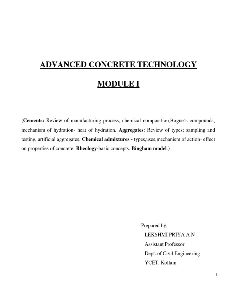 Act Mod 1 | PDF | Concrete | Fly Ash