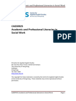 CAES9925 Academic and Professional Literacies in Social Work (Student Booklet) 2023-2024