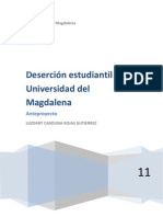 Desercion Estudiantil en La Universidad Del Magdalena