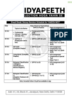 Botany Revision Schedule For Yakeen Neet Vidyapeeth Janakpuri