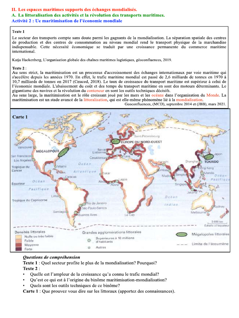 Maritimisation carte exercices programme stmg terminale pdf