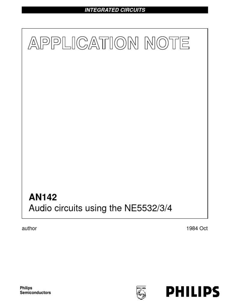 NE5532/34 Audio Circuit Applications | PDF | Amplifier | Operational ...