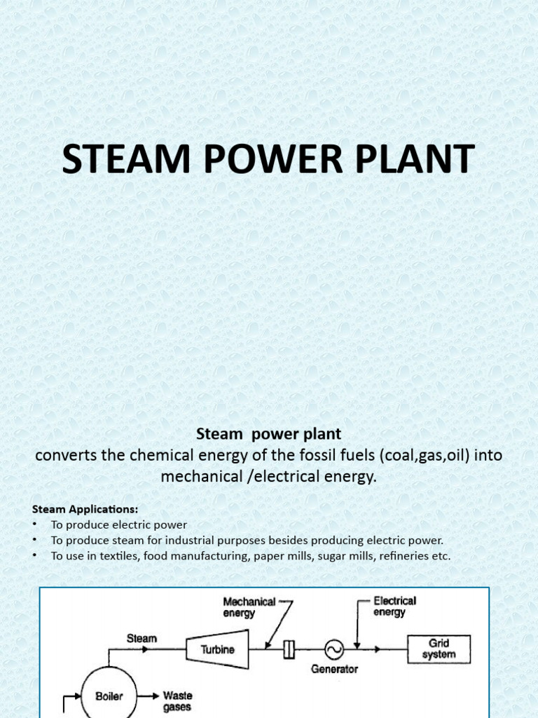 Steam Power Plant Overview and Operations | PDF | Steam Engine | Steam