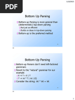 BottomUpParsing ShiftReduceParsing