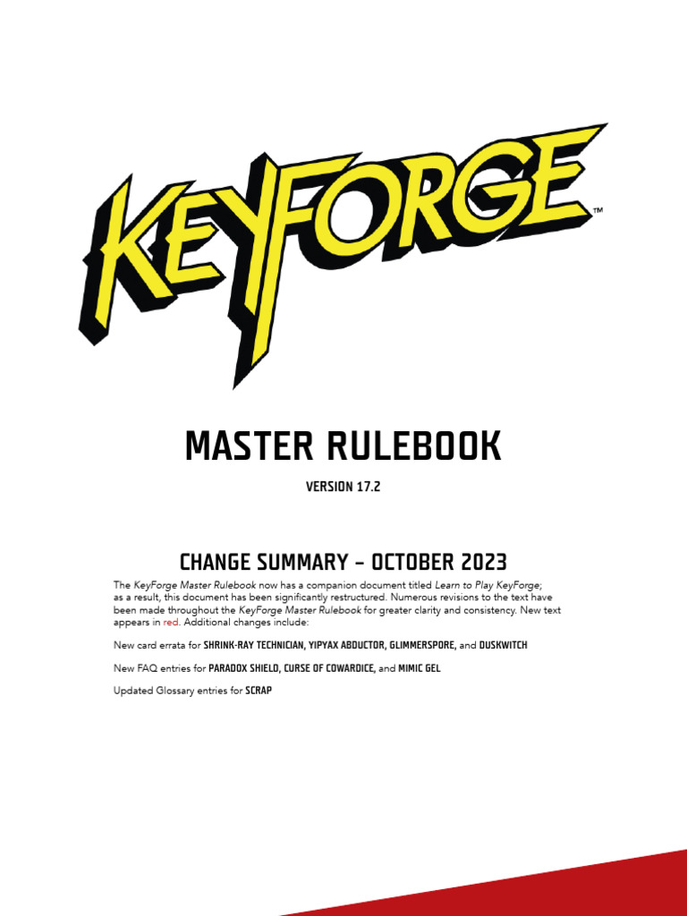 Keyforge Rules v17.2 | PDF | Playing Cards