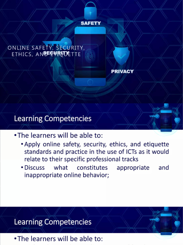 Online Safety Security Ethics Amp Etiquette Pdf