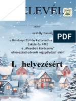 December Adventi Rajzverseny 1 Helyezés