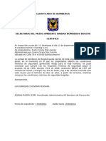 Certificado de Bomberos Bogota