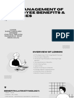 Chapter 9 THE MANAGEMENT OF EMPLOYEE BENEFITS SERVICES