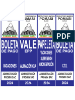 Boleta Vale Papeleta Boleta: Vacaciones C.T.S. Suspensión Amonestación