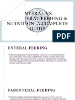 Enteral Vs Parenteral Feeding