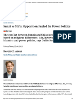 Sunni Vs Shi'a - Opposition Fueled by Power Politics - Stiftung Wissenschaft Und Politik