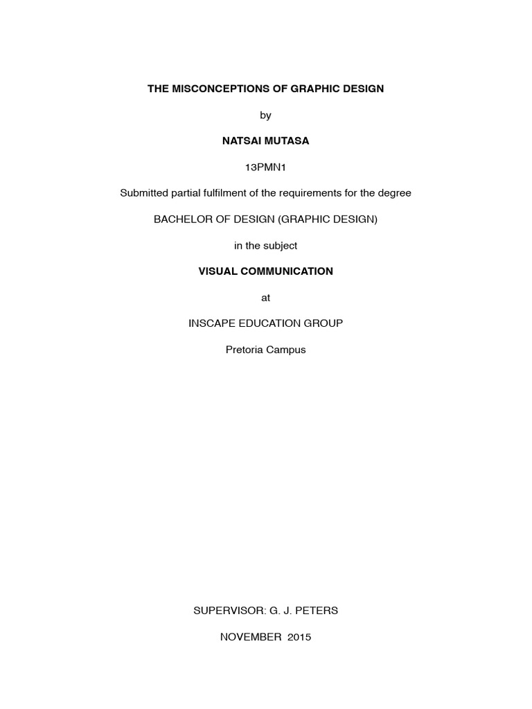 The Misconceptions of Graphic Design | PDF | Graphic Design | Typography