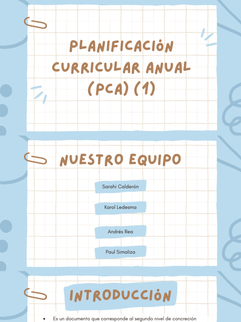 Planificación Curricular Anual (PCA) | PDF | Plan de estudios ...