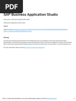 Sap Business Studio - Admin and Dev Config