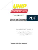 Atividade Formativa 1 - Modelo Calgary Interação Comunitária