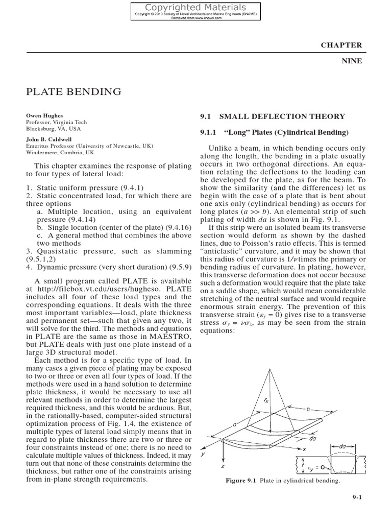 Plate Bending Analysis and Equations | PDF | Bending | Beam (Structure)