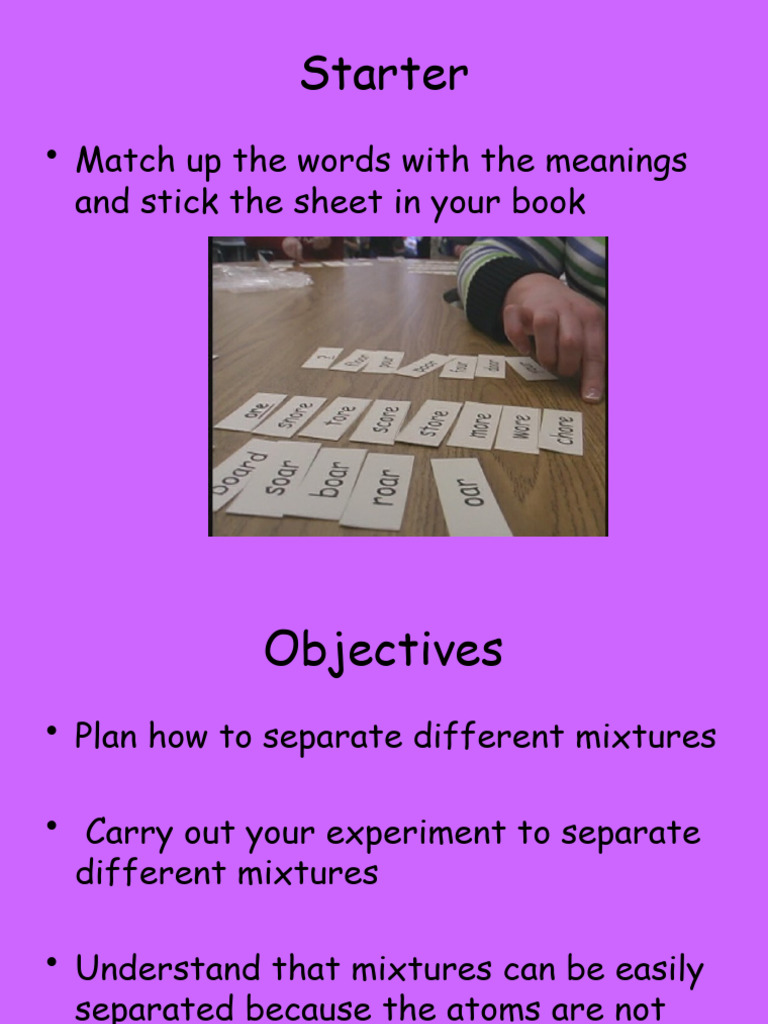 Methods for Separating Mixtures | PDF