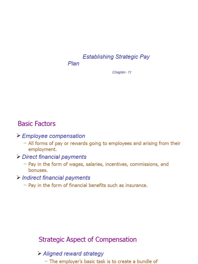 Strategic Pay Plan Overview | PDF | Salary | Employment
