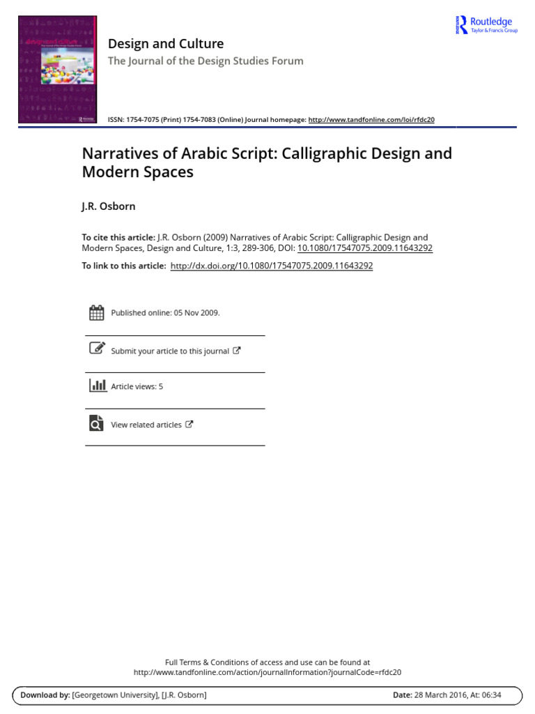 Arabic Script in Modern Design | PDF | Calligraphy | Typefaces