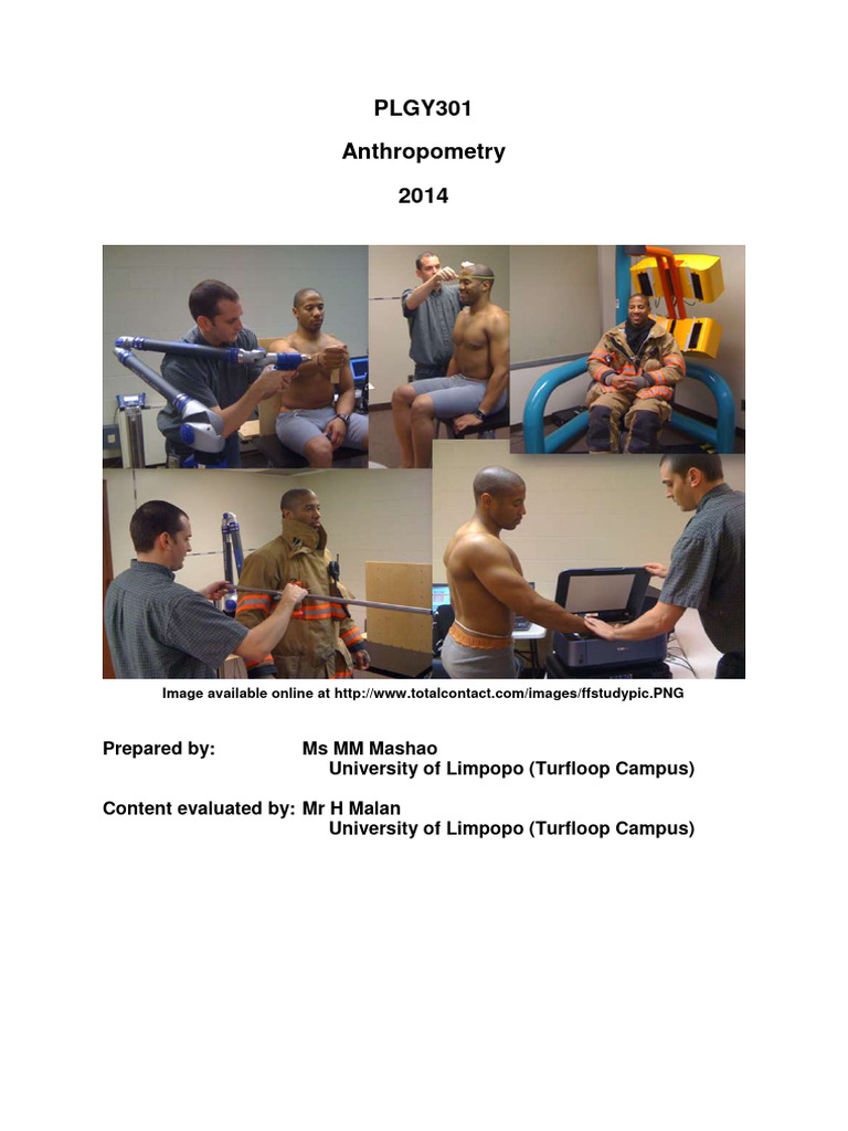 Anthropometry Notes 1 Of 3 Dept Notes Sections 1 4 Pdf Adipose