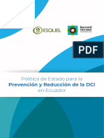 Política de Estado para Prevenir y Reducir La DCI en Ecuador