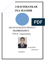 Math Art Integrated Project Avani 12 B
