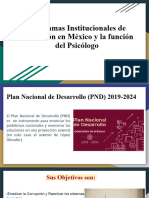 Programas Institucionales de Educación en México y La Función Del Psicólogo