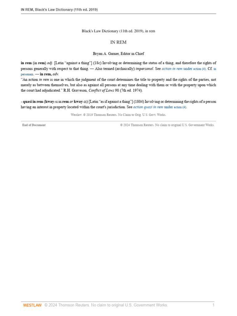 In rem pdf