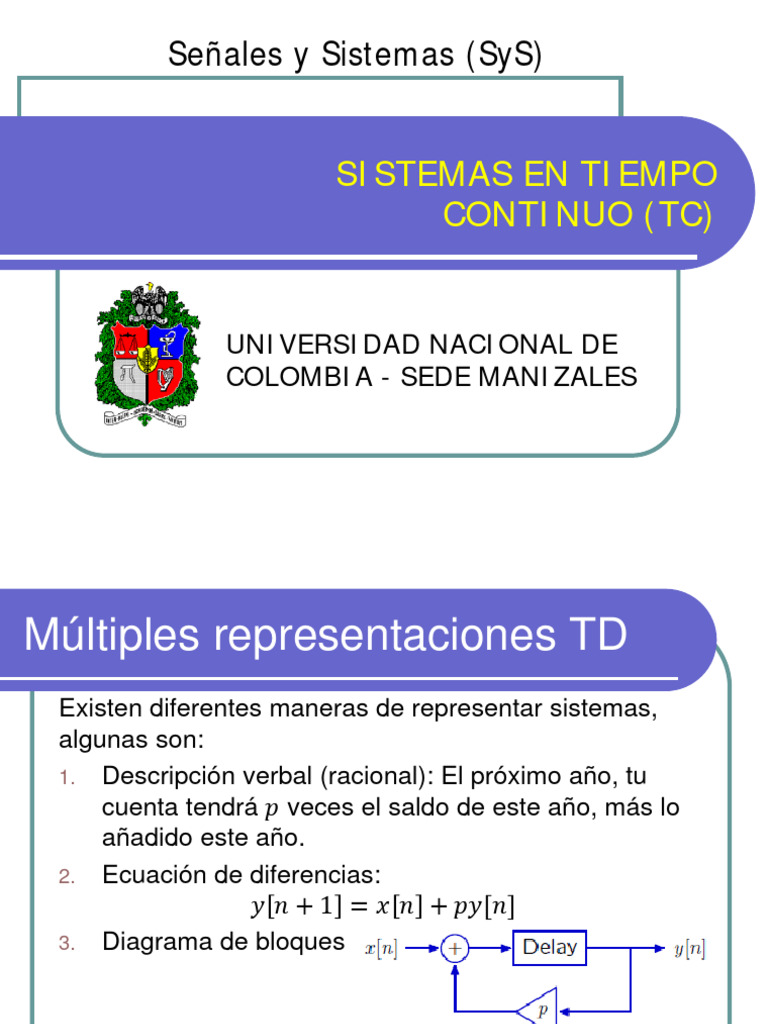 3 - Sistemas en Tiempo Continuo | PDF | Ecuaciones | Integral