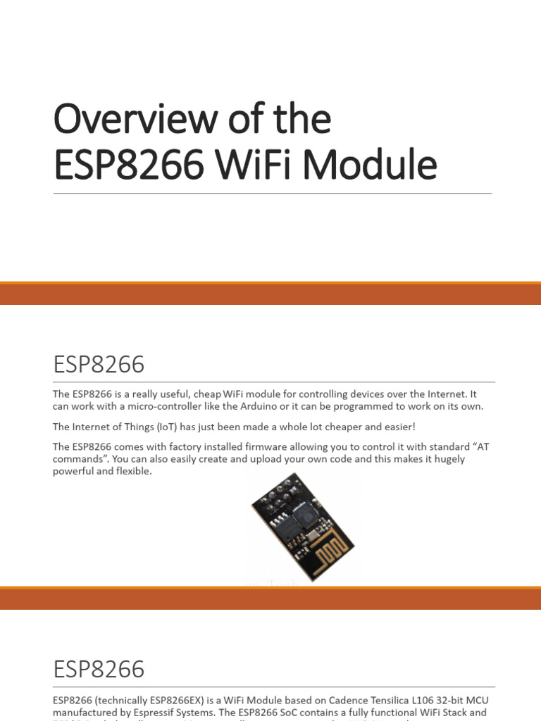ESP8266 WiFi Module Overview and Setup | PDF | Microcontroller ...