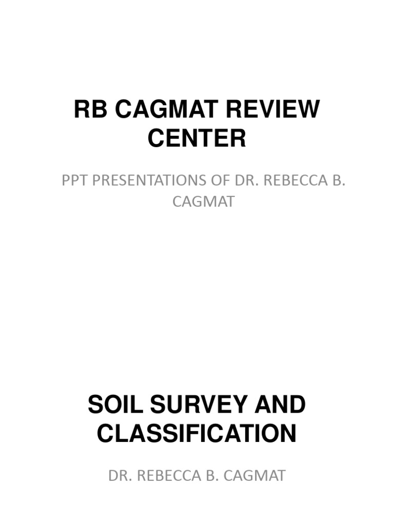 SOIL MINERALOGY GENESIS CLASSIFICATION AND SURVEY PDF visual data 5