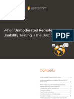When Unmoderated Remote Usability Testing Is The Best Choice