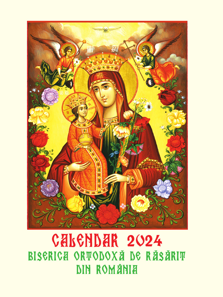 Calendar Ortodox Stil Vechi Format Mic 2024 PDF