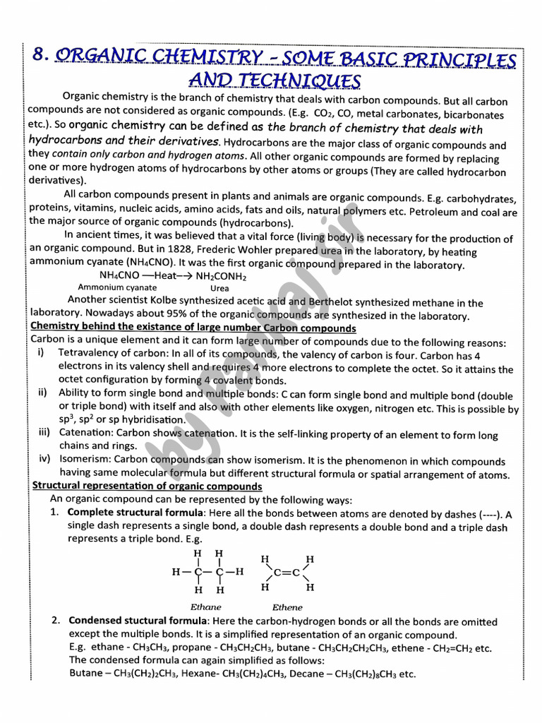 XI CH 8 Chemistry Notes | PDF