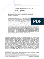 Responsiveness To Intervention in Children With Dyslexia