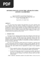 Optimization of An Electric Apparatus Using Genetic Algorithms