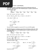 Tutorial Capital Budgeting Question and Answer Plus MIRR