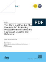 The World Isn't Fair, But Shouldn't Elections Be? Evaluating Prospective Beliefs About The Fairness of Elections and Referenda