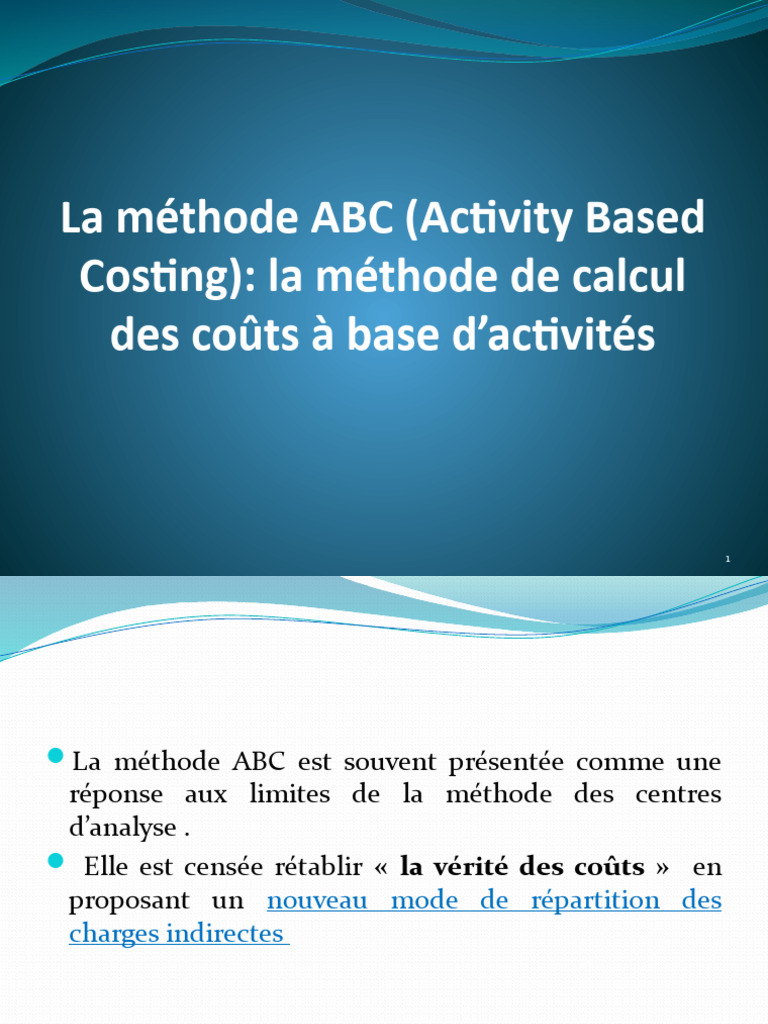 La M Thode Abc Activity Based Costing Download Free Pdf Business