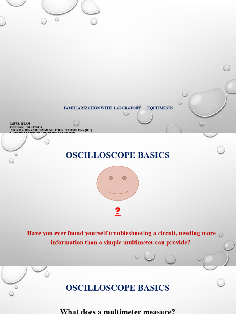 Oscilloscope Basics Pdf Amplitude Computer Engineering