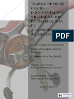 Documentacion y Restauracion de Una Maqueta de Aeromodelismo Artesanal