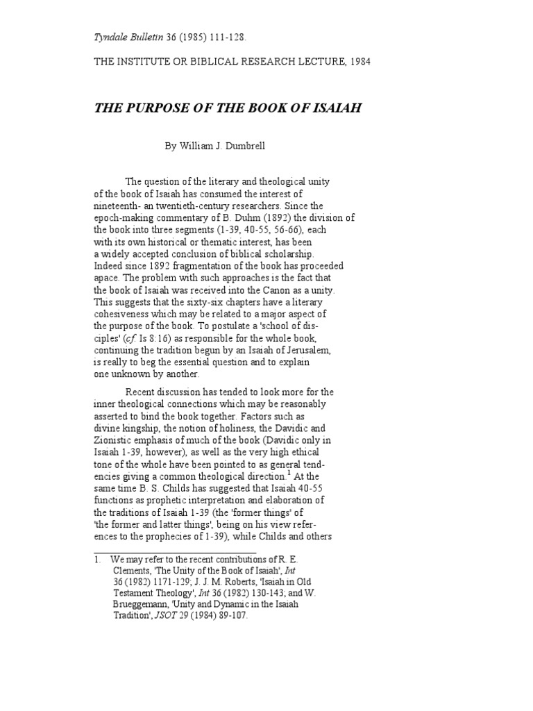 Purpose and Themes of Isaiah | PDF | Book Of Isaiah | Isaiah
