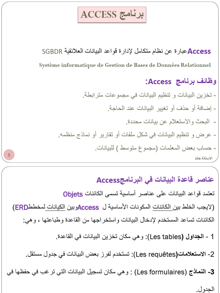 Access Partie 1NV | PDF
