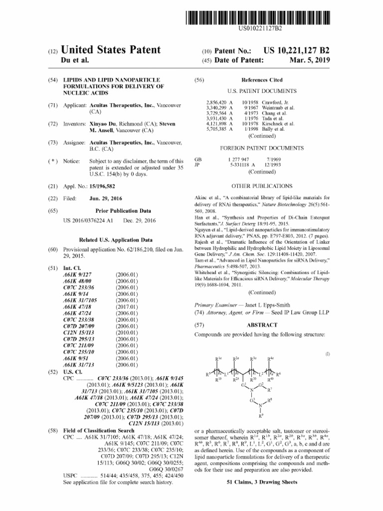 Lipid Nanoparticles for Nucleic Acid Delivery | PDF | Messenger Rna ...